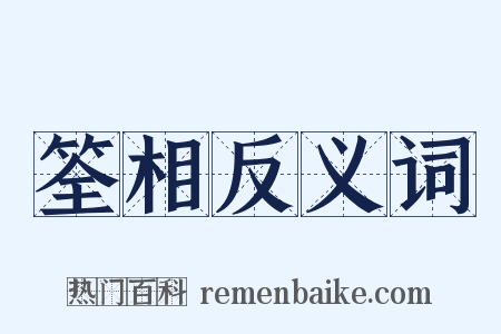 筌相反义词是什么意思的图片